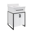 thumbnail image 3 of DHP Jamison 24” Industrial Bathroom Vanity with Oval Ceramic Sink, White, 3 of 17