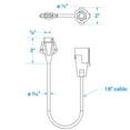 thumbnail image 2 of Seachoice New 18" 7 Way Round to 4 Way Flat Trailer Connector, 50-13811, 2 of 5