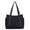 Black, variant on Women Solid Color Shoulder Tote Bag Simple Lightweight Mommy Handbag for Daily use Shopping, Black