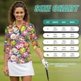 thumbnail image 7 of Uorisanigo Easter Egg Daisy Womens Quick Dry Athletic Polo Shirts Casual Fashion Women's 3/4 Sleeve Athletic Golf Shirts Quarter Zip Breathable Versatile Pullover Workout Sports, 7 of 7
