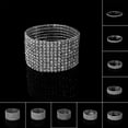 thumbnail image 6 of 1-10 Rows Fashion Jewelry Woman Stretch Bracelet  Elastic Bangle Crystal Rhinestone Wristband 8 ROW, 6 of 8