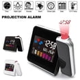 thumbnail image 2 of POINTERTECK Écran LED Numérique USB Alarme de Projection Snooze Fonction Température Thermomètre Humidité Table Projecteur Réveil Décor à la Maison, 2 of 11