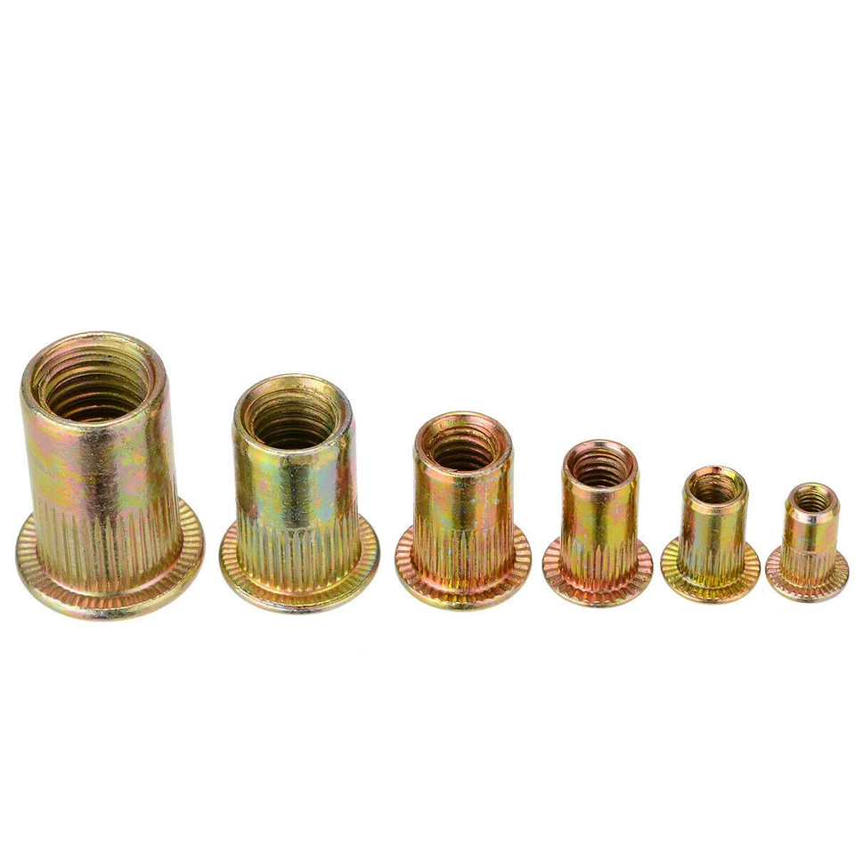CIRCLE- 175Pc Rivet Nut Kit Mixed Zinc Steel Rivnut Insert Nutsert Threaded Set M3-M12