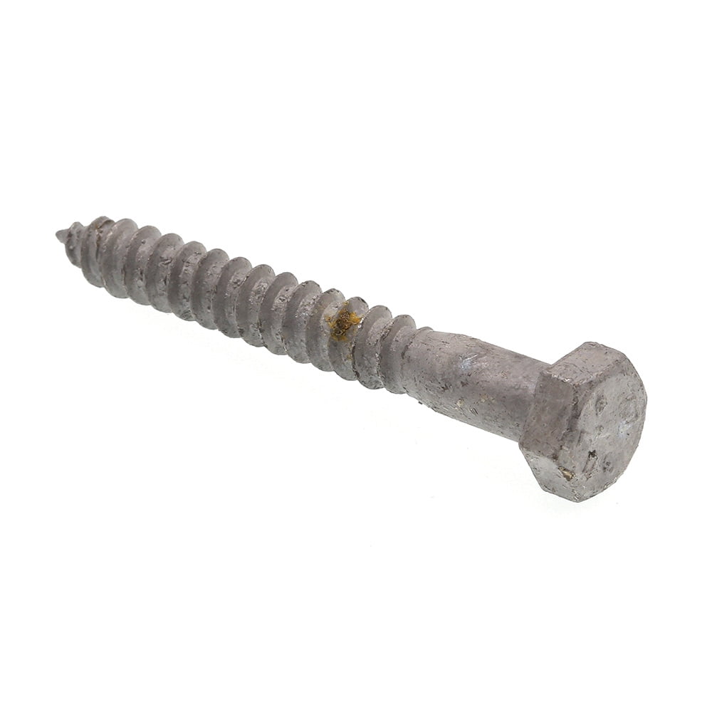 Prime-Line 9056161 Hex Lag Screws X 2 in. 3/8 in 25-Pack A307 Grade A Zinc Plated Steel 