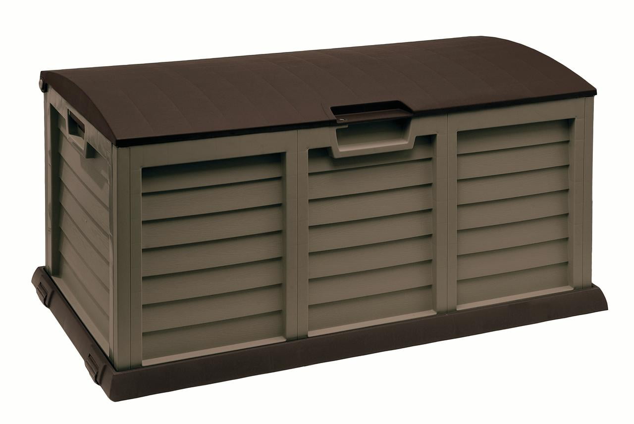Starplast 103 Gallon Deck Box With Dome Lid,Mocha/Brown