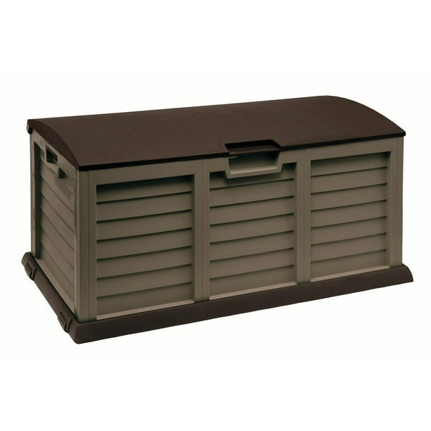 Starplast 103 Gallon Deck Box With Dome Lid,Mocha/Brown