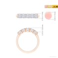 thumbnail image 5 of ANGARA IGI Certified Lab Grown 1.25 Ct Diamond 5 Stone Wedding Ring for Women in 14K Rose Gold (Size-4mm| Color-F-G| Clarity-VS) | April Birthstone, Anniversary, Jewelry Gift for Women | Diamond Ring, 5 of 7