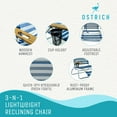 thumbnail image 2 of Ostrich 3N1 Reclining Beach Chair & On-Your-Back Beach Chair, Striped Blue, 2 of 12