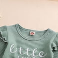 thumbnail image 7 of CAICJ98 Baby Girl Clothes 3Pcs Newborn Fall Winter Knit Ribbed Outfit Long Sleeve Romper Pants Headband Set, Size 3-6 Months, 7 of 7