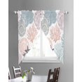 thumbnail image 3 of Coastal Starfish Swag Valances for Windows, Ocean Multicolor Coral Shell Conch Rod Pocket Sheer Valances for Large Windows, Swag Toppers Light Filtering for Kitchen Living Room 2 Panels 36''x63'', 3 of 6