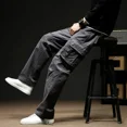 thumbnail image 3 of Pantalones de camuflaje multibolsillos de gran tamaño para hombre, pantalones cargo de camuflaje de alta calidad estilo Harajuku Emo con múltiples bolsillos y corte regular para hombre, 3 of 5