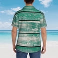 thumbnail image 5 of Salouo Old Green Wooden for Hawaiian Shirt for Men,Summer Beach Casual Short Sleeve Button Down Shirts Men's Regular-Fit Short-Sleeve Print Shirt -Large, 5 of 6