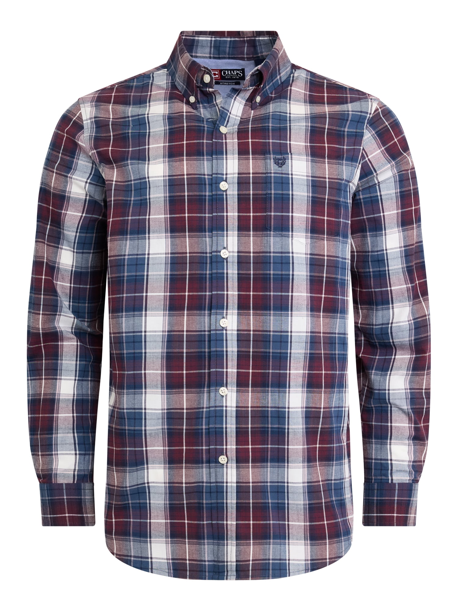 Chaps Men’s and Big Men’s Easy Care Long Sleeve Shirt, Sizes S–2XL