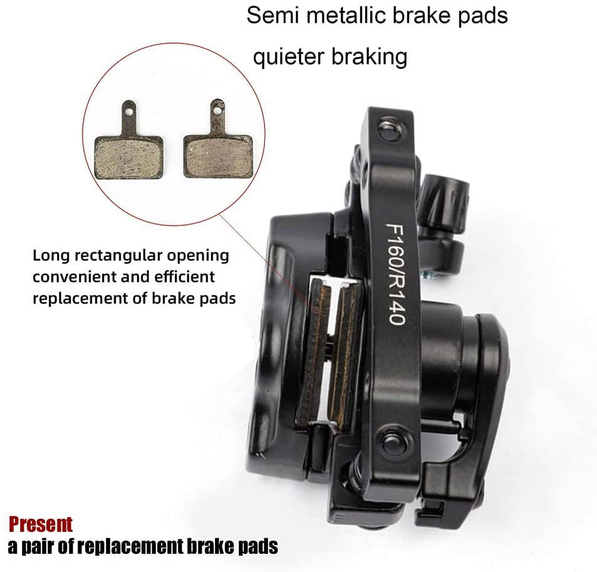 BUCKLOS Mountain Bike Disc Brake kit, MTB Mechanical Line Pulling Disc Brakes Caliper with Aluminum Alloy Levers /160mm Rotor,/is/PM Universal Adapter for Ebike/Folding Bike/Scooter/Fat Bike