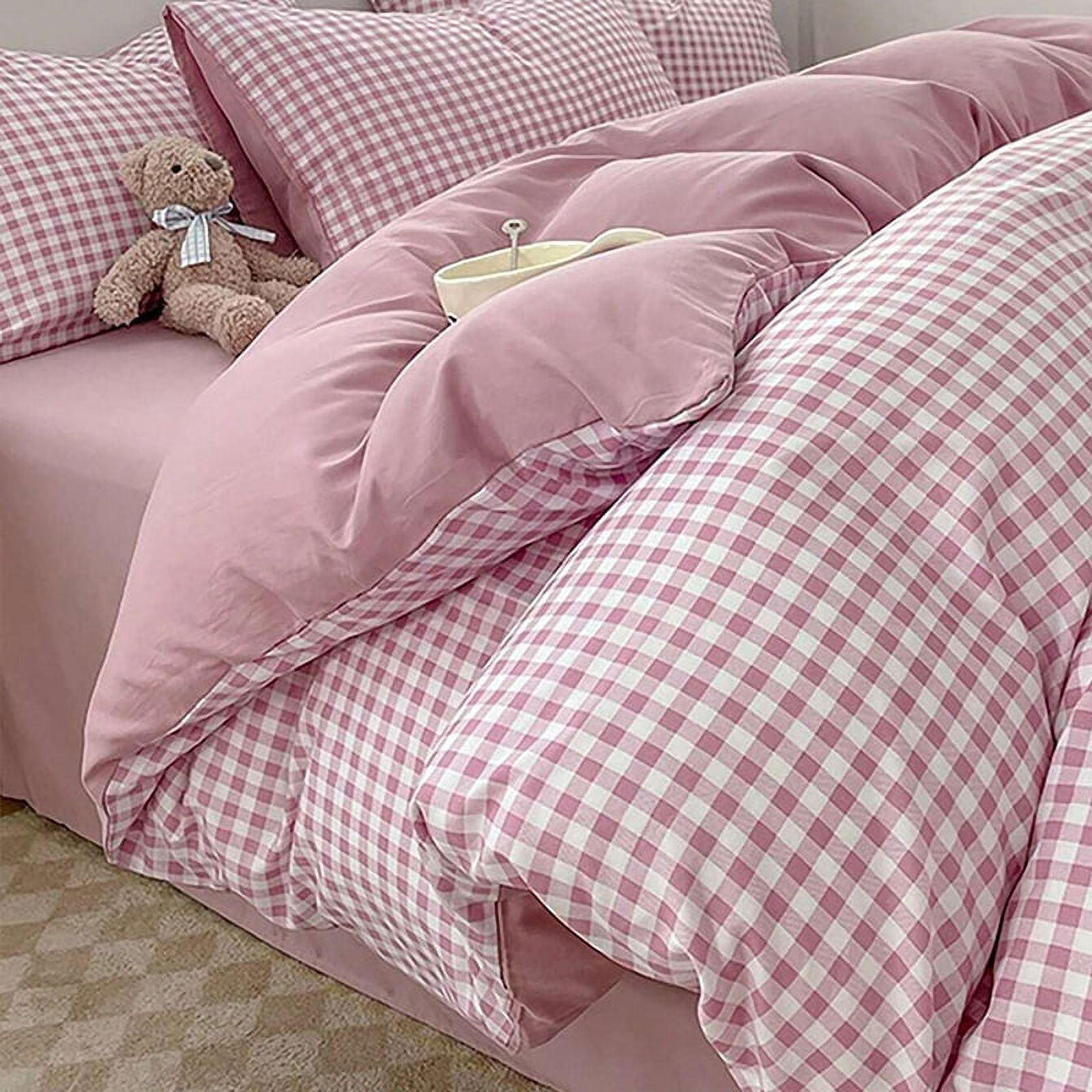 China Small Plaid Duvet Cover, 59x78.7 Inch, Purple Plaid