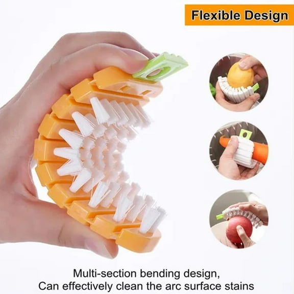 Blarkrus 2022 Flexible Vegetable Brush Fruit and Vegetable Cleaning Potato Scrubber