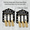thumbnail image 3 of Big Dot of Happiness Adult Happy Birthday - Gold - Birthday Party Game Pickle Cards - Pull Tabs 3-in-a-Row - Set of 12, 3 of 6