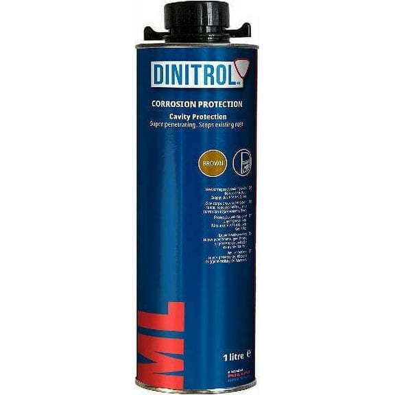 DINITROL ML Brown - Oil Based Penetrating Cavity Wax - Stops Advanced Corrosion - Rustproofing 1L Can