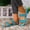Blue, variant on EKVAHL Women's Open Toe Flat Sandals Rhinestone Glitter On Casual Fashion Slip-on Slippers Quick Drying Indoor & Outdoor Slides Red