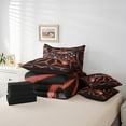thumbnail image 4 of Erosebridal Gaming Bedding Sets Full Size 7 Pieces , Abstract Lines Bed in a Bag, Black Red, Reversible, 4 of 5