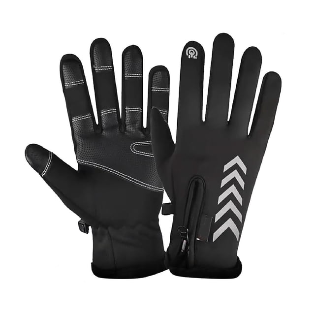 Under 15$ Oimcto Unisex Outdoor Windbreak Gloves Winter Screen Plus Velvet Gloves with Touchscreen Compatible Fingertips and Adjustable Wrist Strap,Include:A Pair of Gloves