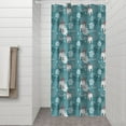 thumbnail image 2 of Blue Christmas Polar Bear Pattern Shower Curtain 36"x72" ,Bathroom Decorative Shower Curtains Set with 12 Hooks,Modern Waterproof Washable Shower Curtain, 2 of 6