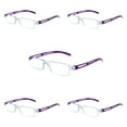 thumbnail image 3 of 5 Pairs Reading Glasses, Blue Light Blocking Glasses, Computer Reading Glasses for Women and Men, Fashion Square Eyewear Frame (Purple,+2.00 Magnification), 3 of 6