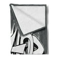 thumbnail image 2 of Hip Hop Soft Flannel Fleece Blanket, Hip Hop Urban Grafitti and Spray as Rebel Teen Style Illustration Print, Cozy Plush for Indoor and Outdoor Use, 50" x 60", Black White and Grey, by Ambesonne, 2 of 5