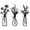 Black, variant on DECMAY Rustic Floral Metal Wall Decor Set of 3 - 13.5" Iron Hanging Art Pieces for Living Room, Bedroom & Events (Easy Install)