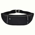 thumbnail image 3 of Running Belt Waist Pack Bag Waist Fanny Pack Phone Holder Sport Bags Reflective Runner Belt Fitness Workout Bag for Camping, Leisure, Jogging Black, 3 of 8