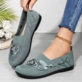 thumbnail image 2 of Women's Breathable Mesh Shoes Casual Trendy Flower Embroidery Shoes Slip-On Soft Sole Non-Slip Shoes Mesh Bottom Shallow Mouth Walking Shoes, 2 of 10