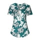 thumbnail image 4 of Fiudx Liquidación de Ahorros de Verano Blusa Holgada de Manga Corta con Cuello En V Informal Estampada a La Moda para Mujer, 4 of 6