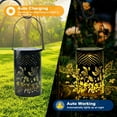 thumbnail image 2 of Qoosea Solar Lanterns Outdoor Garden Decor, Metal Hanging Solar Lantern Lights, Waterproof Led Garden Lantern for Patio Table Pathway Yard Decor (Hummingbird projection), 2 of 8