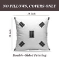 thumbnail image 2 of LALILO Throw Pillow Covers Wooden Repeat Black Color Geometric Cushion Cover 18" x 18", 2 Pack, 2 of 6
