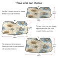 thumbnail image 5 of WOBOGO Blue White Flower Bee Pattern Car Windshield Sunshades Autopilot Lightweight Accordion Sun Visor 55×27.6in, 5 of 8