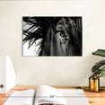 thumbnail image 3 of Elephant Stock Horse Up Close Wall Art - Horizontal Canvas Wall Art - Living Room Wall Decor - Photography Animal Canvas - Black And White Decor - 12" x 8", 3 of 8