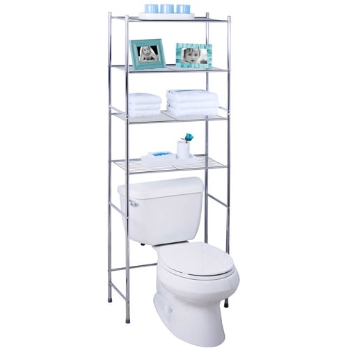 Honey-Can-Do 4-Tier Bathroom Storage Shelving Unit, Chrome