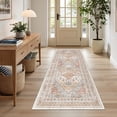 thumbnail image 5 of Roxstand 2'x5' Washable Runner Rug for Hallway Entrance Bedroom Entryway, Vintage Oriental Non Slip Stain Resistant Kitchen Rugs, Orange, 5 of 10