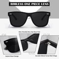 thumbnail image 6 of LINVO Trendy One-Piece Mirrored Lens Polarized Shades Fashion Sunglasses for Men-2 Pairs, 6 of 8