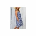 thumbnail image 2 of Robe T-Shirt Décontractée d'Été pour Femme, Sortie de Plage, Robe Débardeur Plissée Unie, m, Bleu, 2 of 4