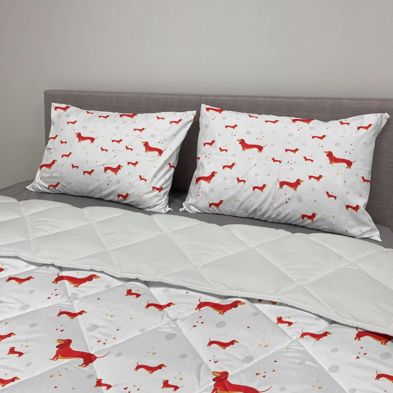 Sausage dog double duvet clearance cover