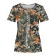 thumbnail image 4 of Fiudx Liquidación de Ofertas Flash Top Corto con Botones y Cuello En V Estampado para Mujer, 4 of 4