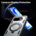 thumbnail image 4 of Pour Google Pixel 9A Case, Compatible avec MagSafe, 2 Pack Glass Screen Protector, Built-in KickStand Grip Ring, Heavy Duty Military Grade Shockproof Rugged Phone Étui pour Pixel 9A 6.3 Pouces(Gray), 4 of 5