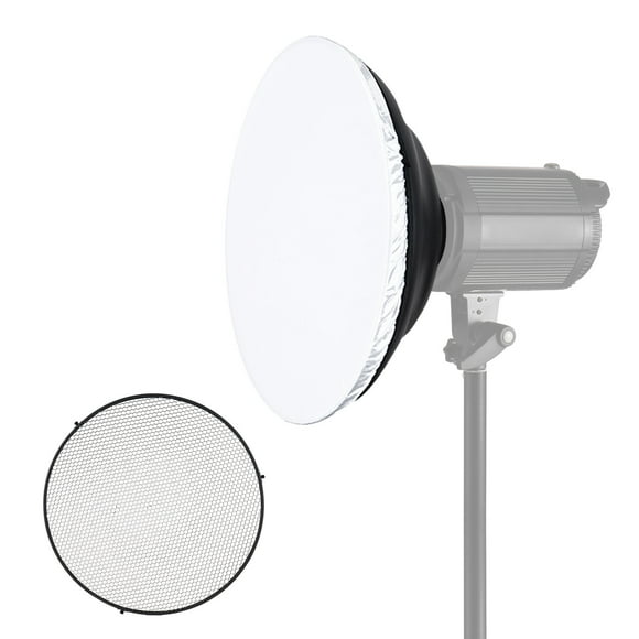 Photography Reflector,Dish Diffuser Speedlite Silver Studio Diffuser With Soft Cloth Mount Speedlite Internal Beauty Dish Cloth Mount With Soft