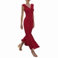 thumbnail image 2 of Maxi Skirt Set Women 2 Piece Outfits Sleeveless Top Maxi Skirt Solid Going Out Vacation Two Piece Skirt Set Red M, 2 of 9