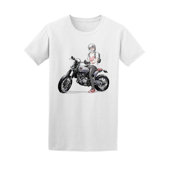 Cool Dude Riding Motorcycle Tee Men's -Image by Shutterstock