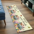 thumbnail image 4 of HELLO Sweet Cheeks Runner Rugs 2x6 ft Flowers Cars Cows Pigs Butterflies Yellow Washable Hallway Rugs Non-Slip Floor Mats Absorbent Carpet Bedside Runners for Bedroom Kitchen Bathroom Laundry Room, 4 of 9
