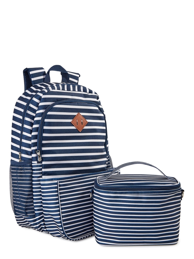 No Boundaries Women's Backpack Duo with Square Lunchbox Navy