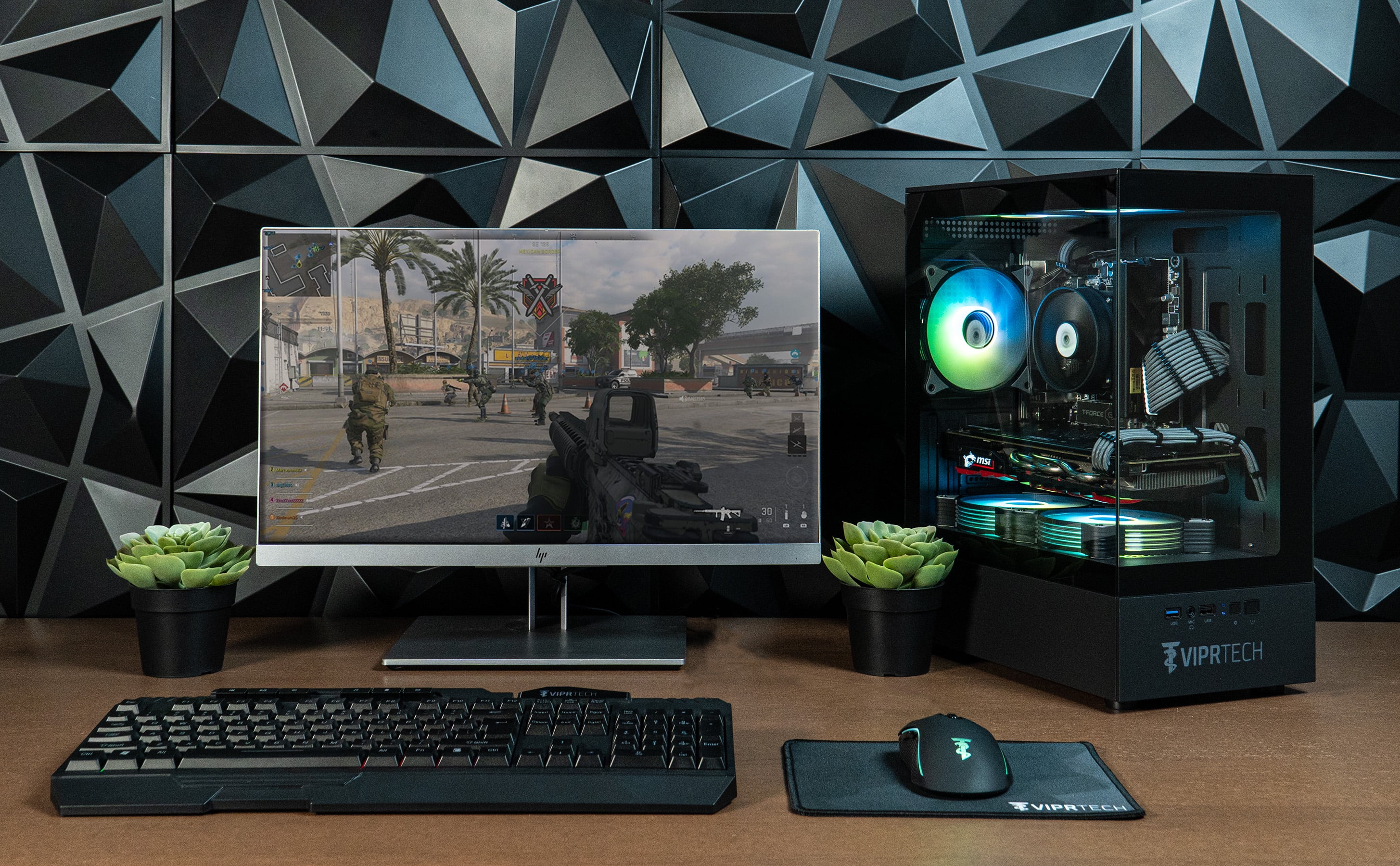 ViprTech Stryker 2.0 Gaming PC - AMD Ryzen 7 (4.1GHz), AMD RX 580 8GB, 32GB DDR4, 1TB SSD, Black