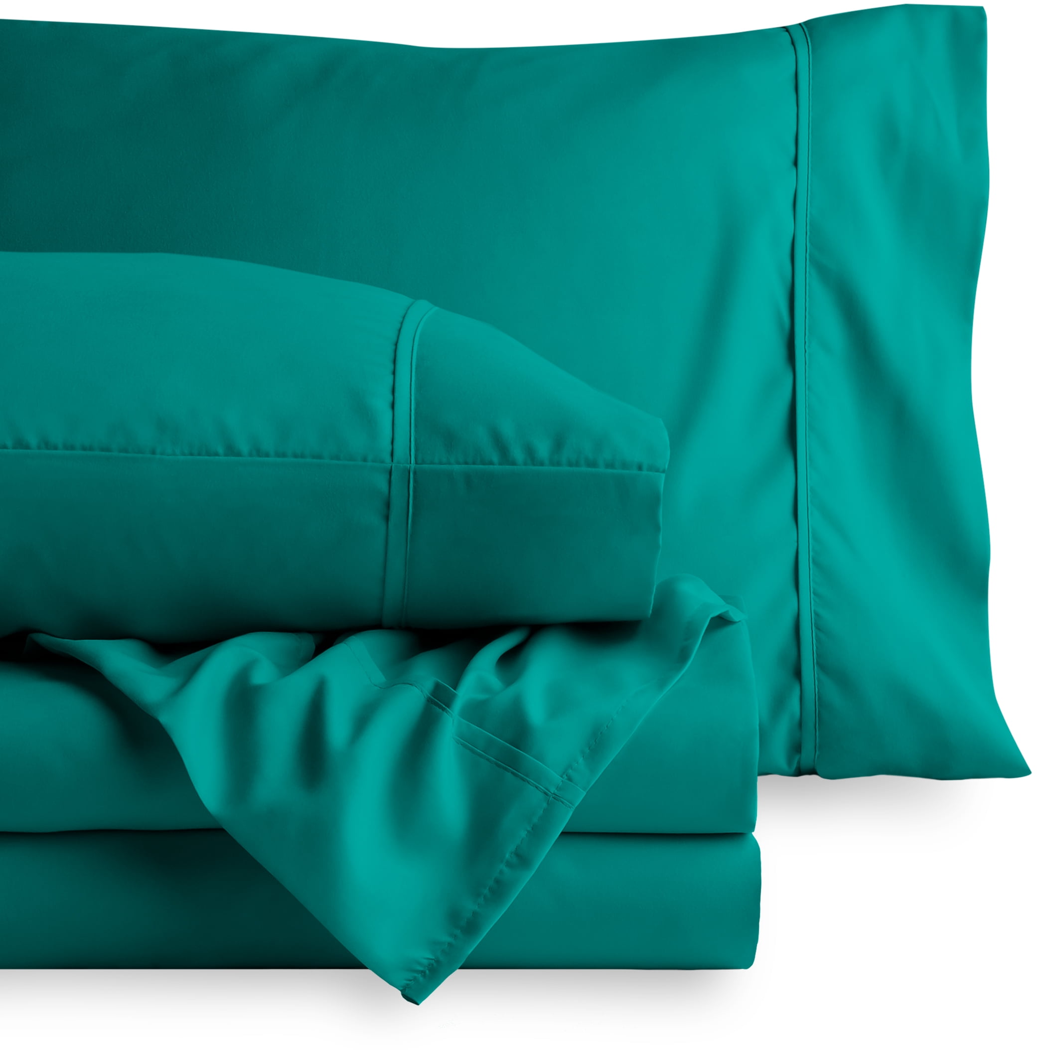 Bare Home Emerald Microfiber Sheet Set, Wrinkle Resistant, Deep Pocket